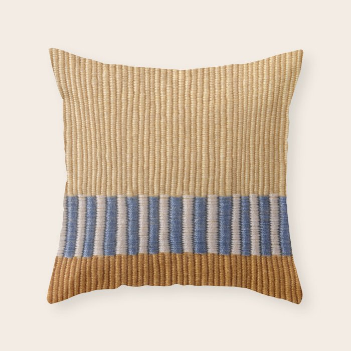 Mid Century Modern Minimalist Color Field Geometric Style Throw Pillow