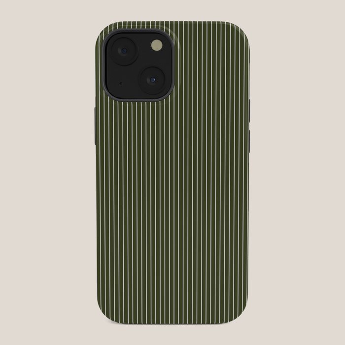 Lines #6 (Olive Green) iPhone Case