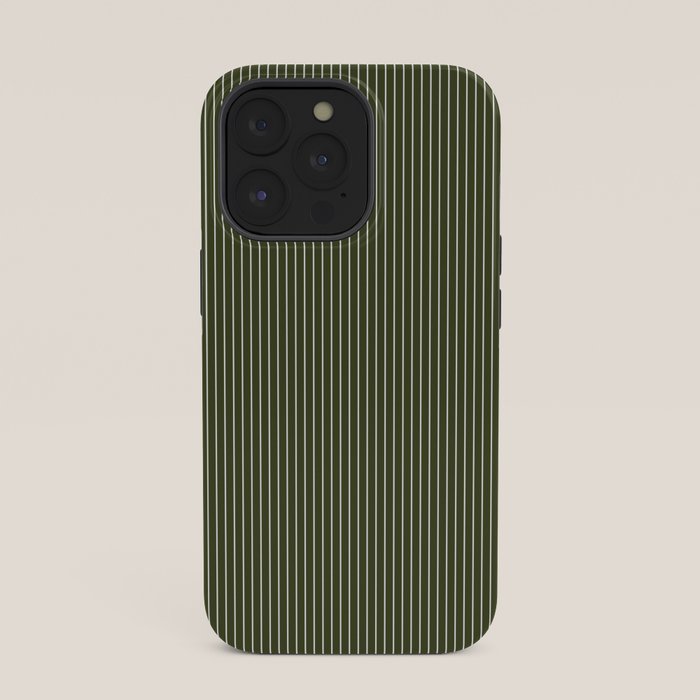Lines #6 (Olive Green) iPhone Case