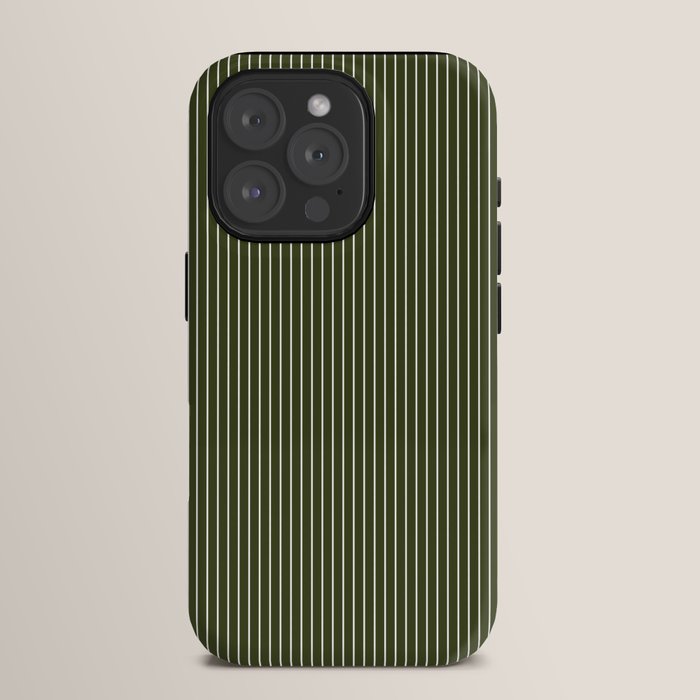 Lines #6 (Olive Green) iPhone Case