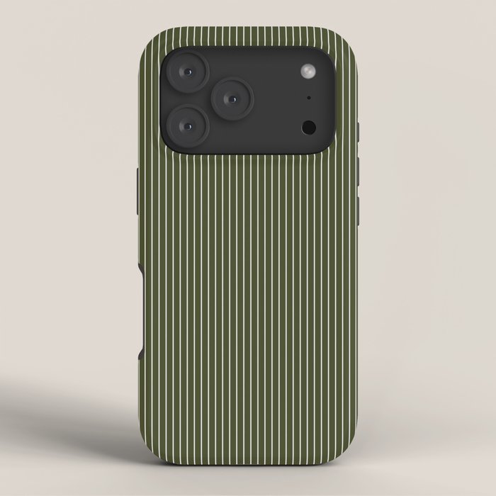 Lines #6 (Olive Green) iPhone Case