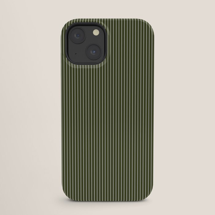 Lines #6 (Olive Green) iPhone Case