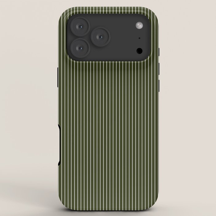 Lines #6 (Olive Green) iPhone Case