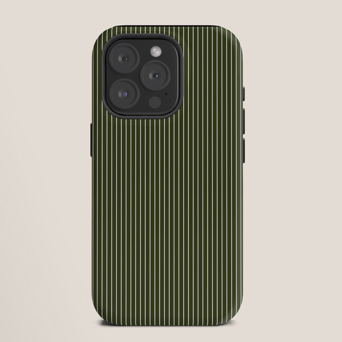 Lines #6 (Olive Green) iPhone Case