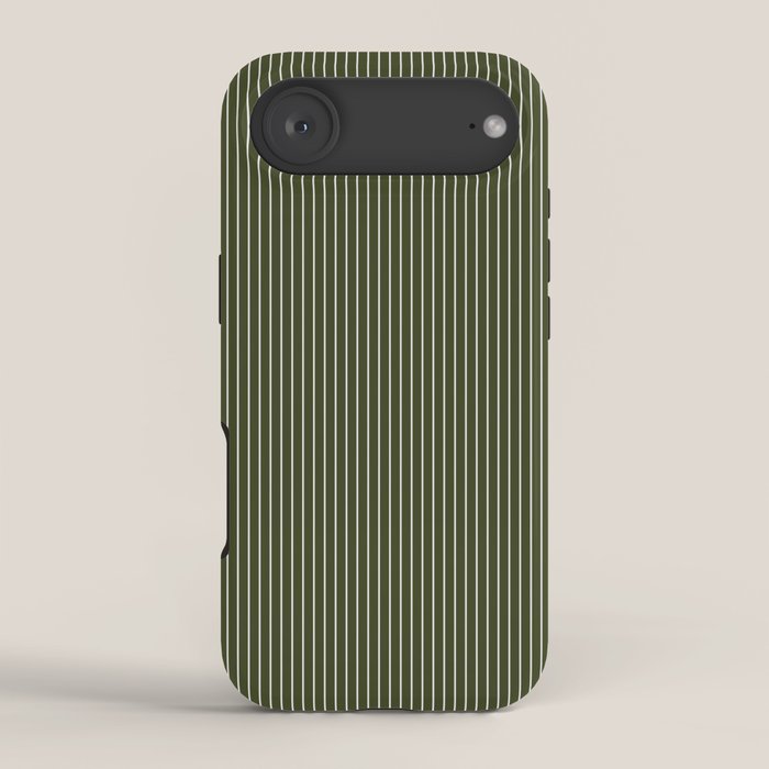 Lines #6 (Olive Green) iPhone Case