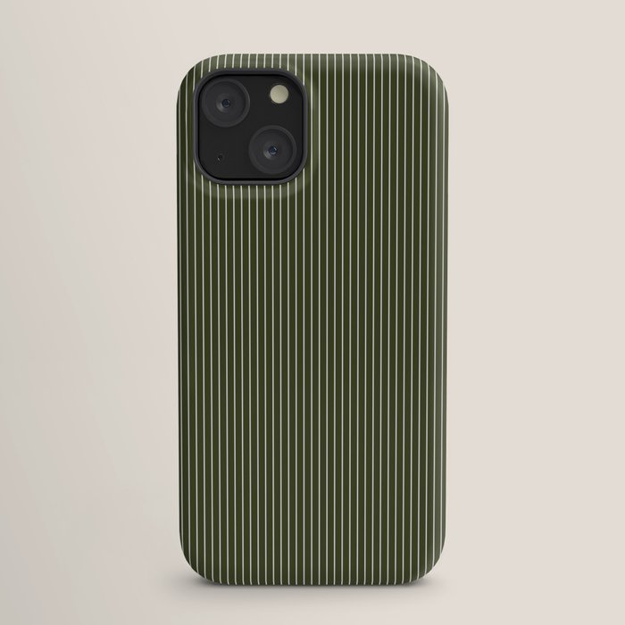 Lines #6 (Olive Green) iPhone Case