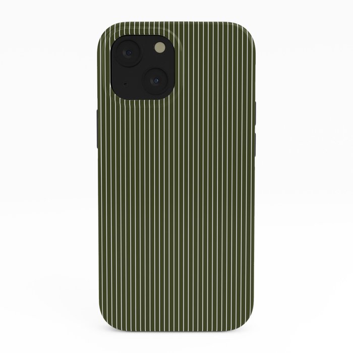 Lines #6 (Olive Green) iPhone Case