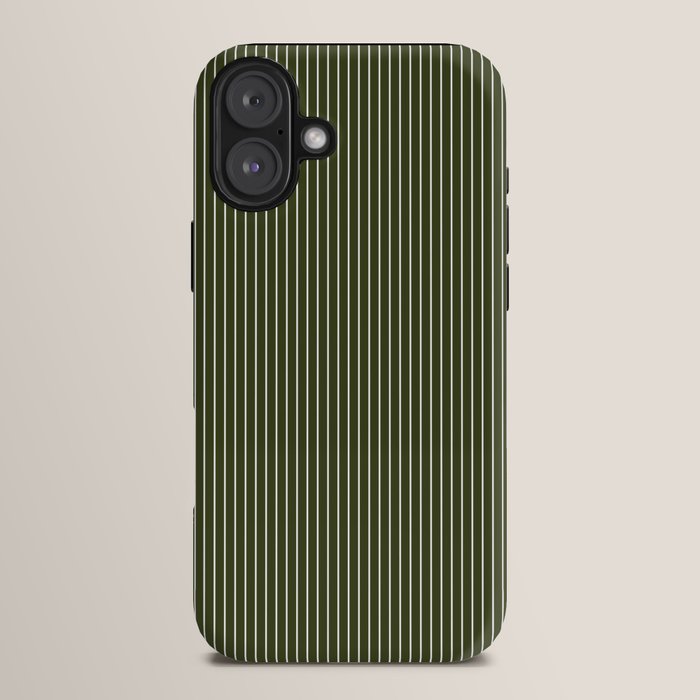 Lines #6 (Olive Green) iPhone Case