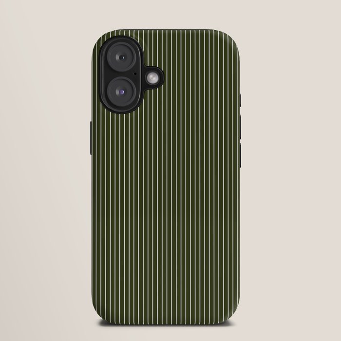 Lines #6 (Olive Green) iPhone Case