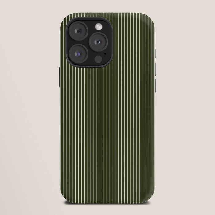 Lines #6 (Olive Green) iPhone Case
