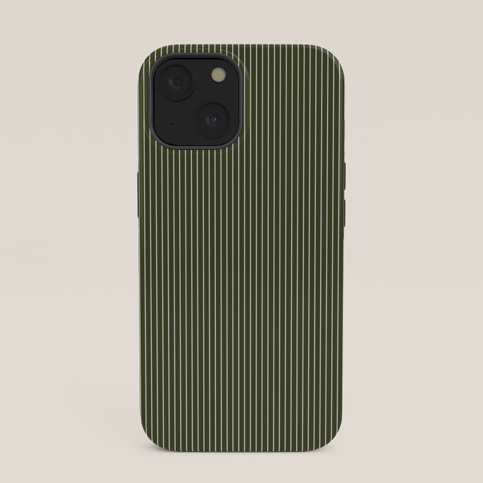 Lines #6 (Olive Green) iPhone Case