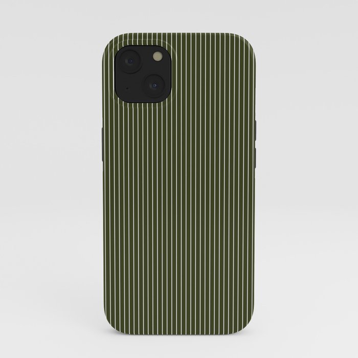 Lines #6 (Olive Green) iPhone Case