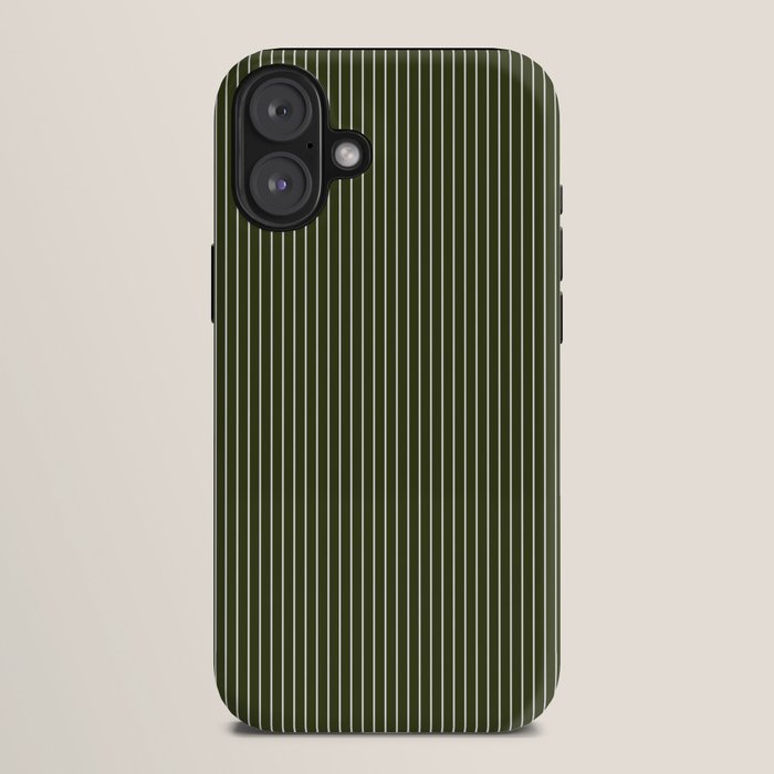 Lines #6 (Olive Green) iPhone Case