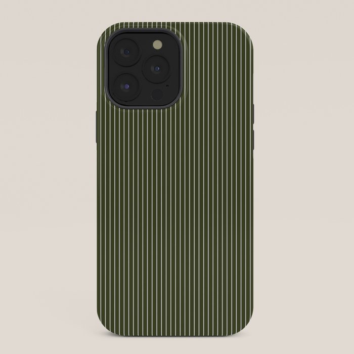 Lines #6 (Olive Green) iPhone Case