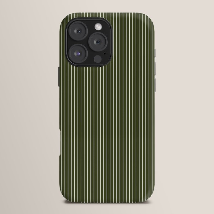 Lines #6 (Olive Green) iPhone Case