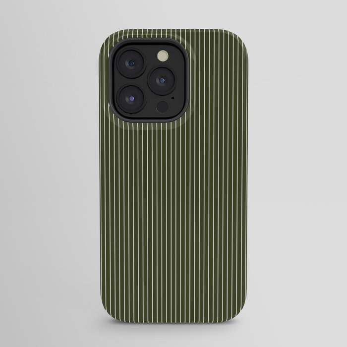 Lines #6 (Olive Green) iPhone Case