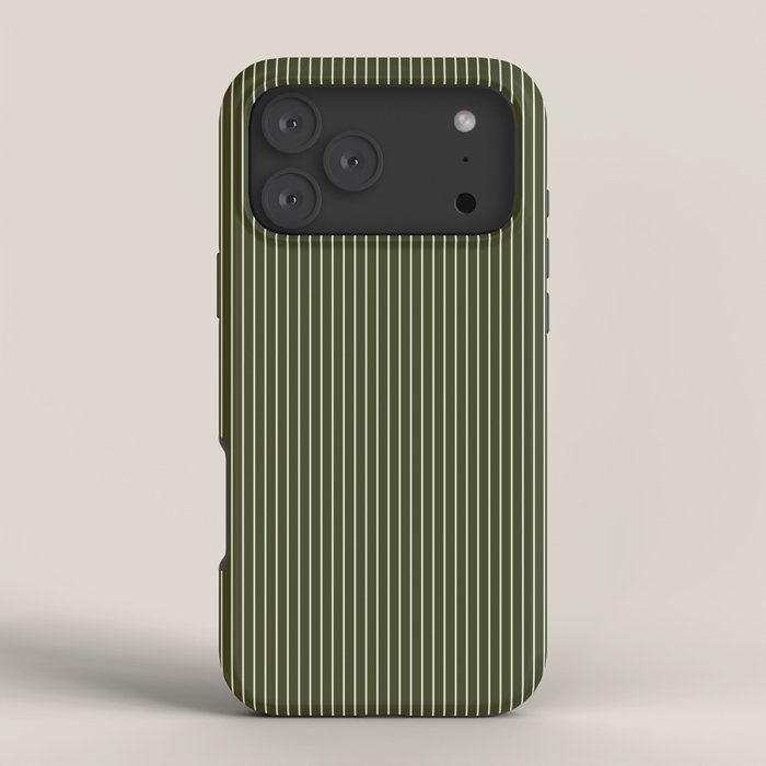 Lines #6 (Olive Green) iPhone Case