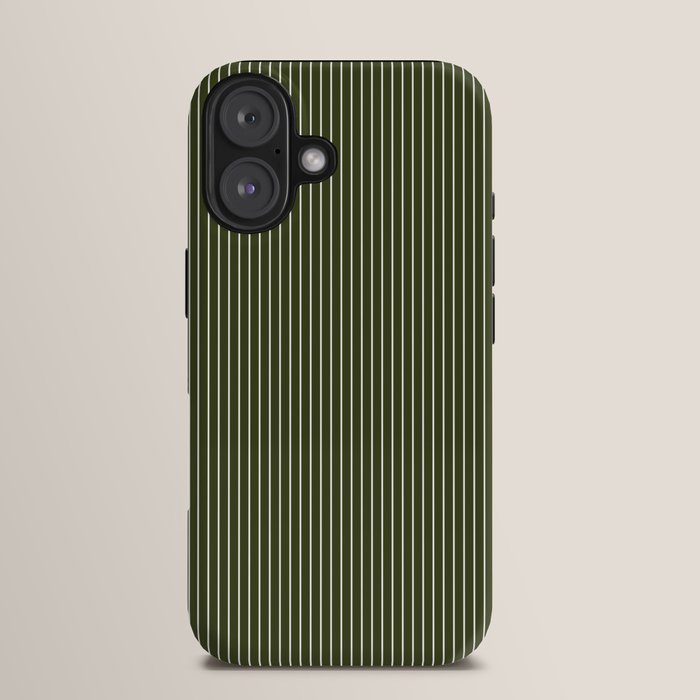 Lines #6 (Olive Green) iPhone Case
