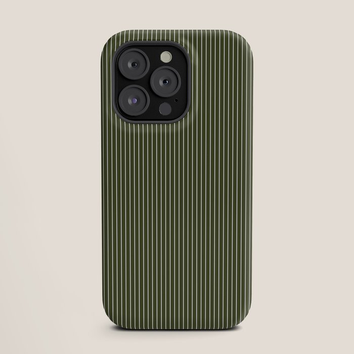 Lines #6 (Olive Green) iPhone Case