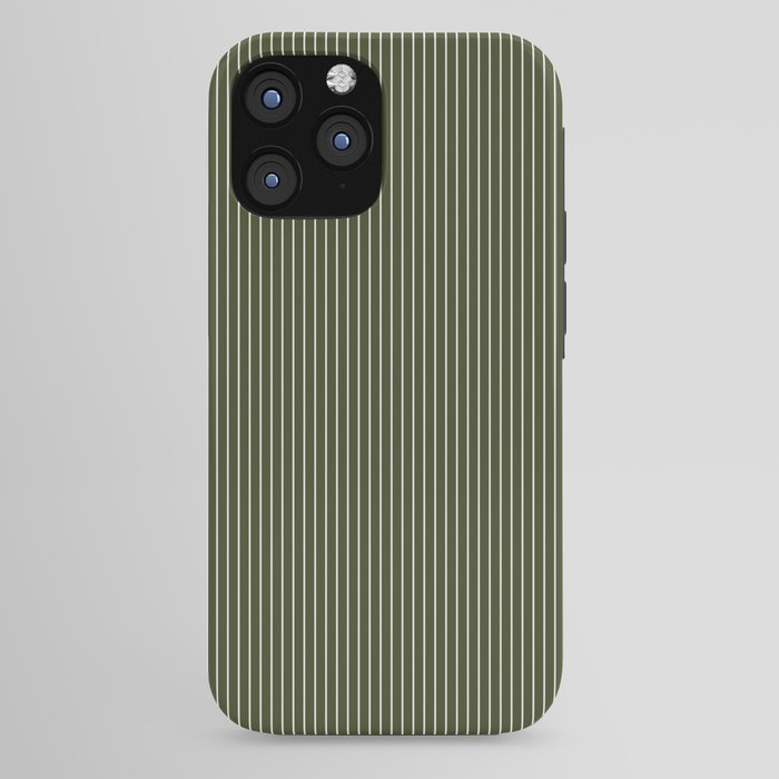 Lines #6 (Olive Green) iPhone Case