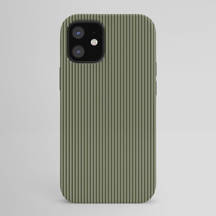 Lines #6 (Olive Green) iPhone Case