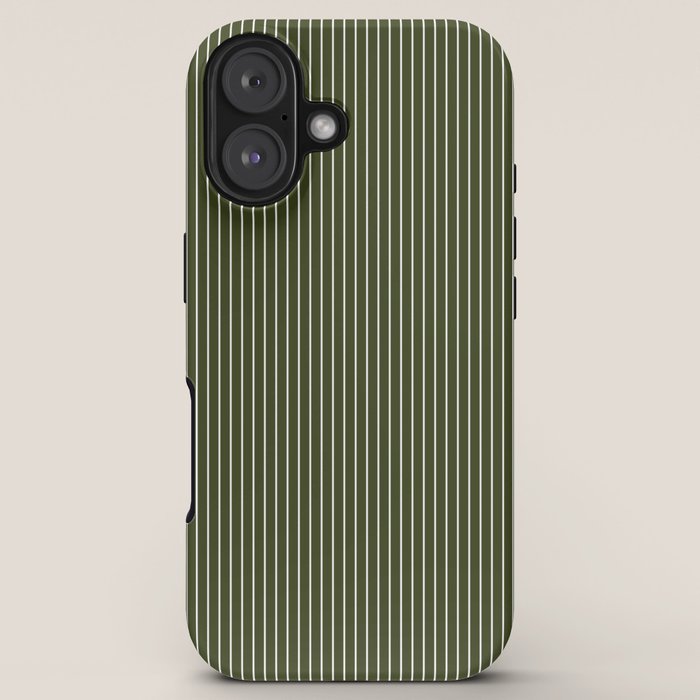 Lines #6 (Olive Green) iPhone Case