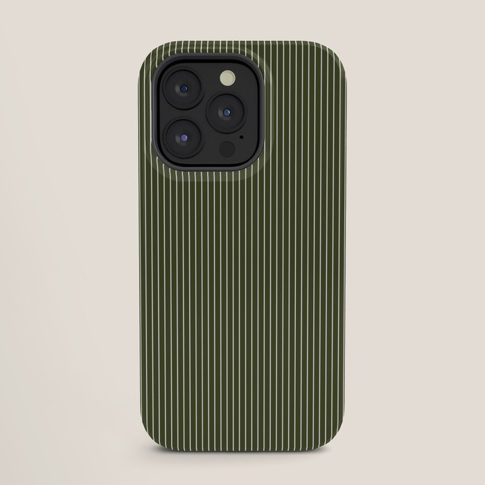 Lines #6 (Olive Green) iPhone Case