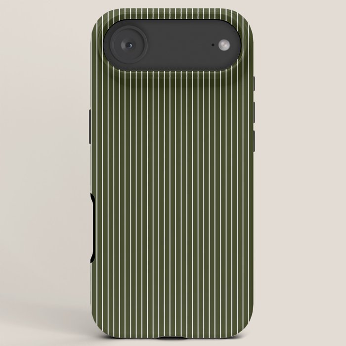 Lines #6 (Olive Green) iPhone Case