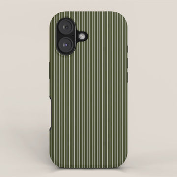 Lines #6 (Olive Green) iPhone Case
