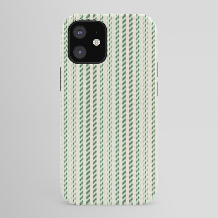 French Green Ticker Stripe iPhone Case
