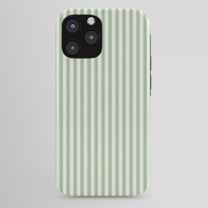 French Green Ticker Stripe iPhone Case