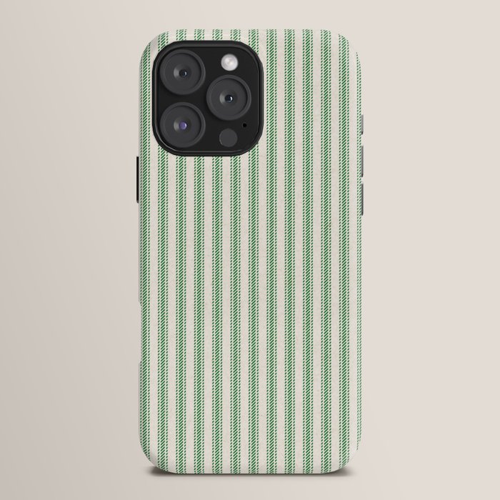 French Green Ticker Stripe iPhone Case