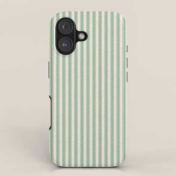 French Green Ticker Stripe iPhone Case