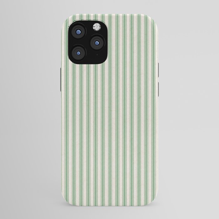 French Green Ticker Stripe iPhone Case