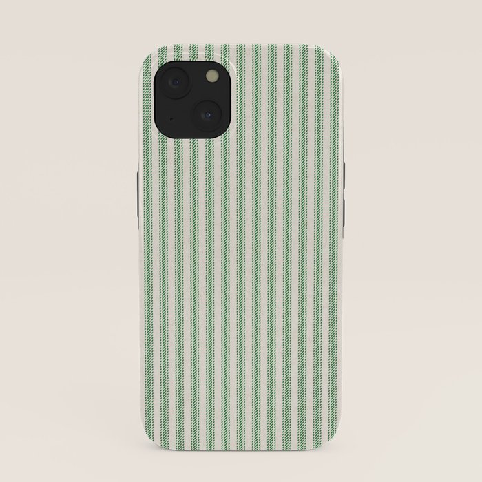 French Green Ticker Stripe iPhone Case