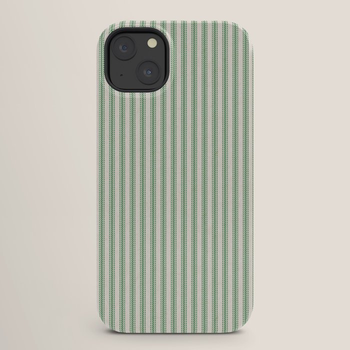 French Green Ticker Stripe iPhone Case