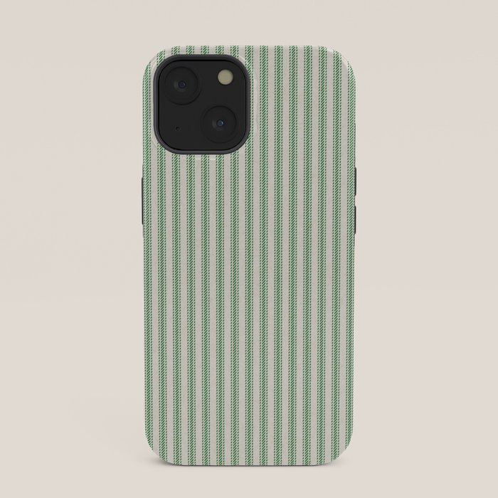 French Green Ticker Stripe iPhone Case