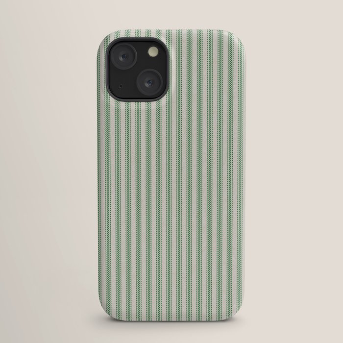 French Green Ticker Stripe iPhone Case