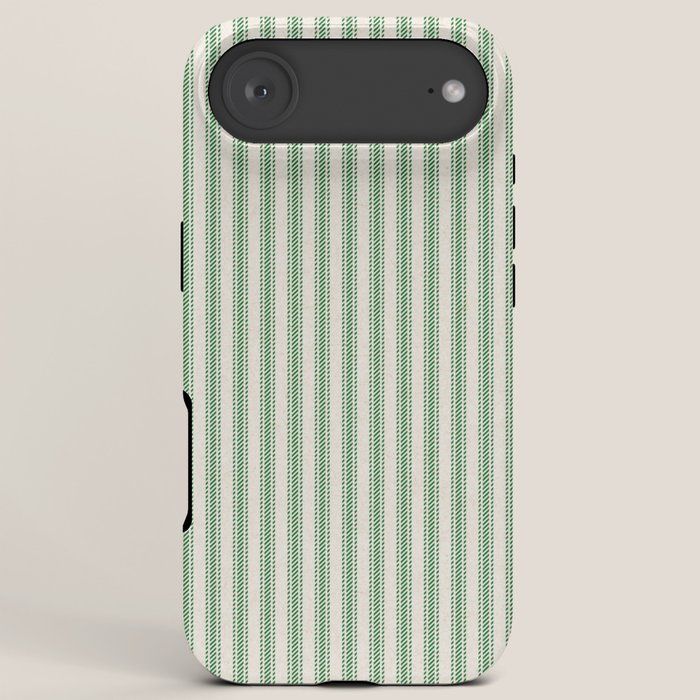 French Green Ticker Stripe iPhone Case