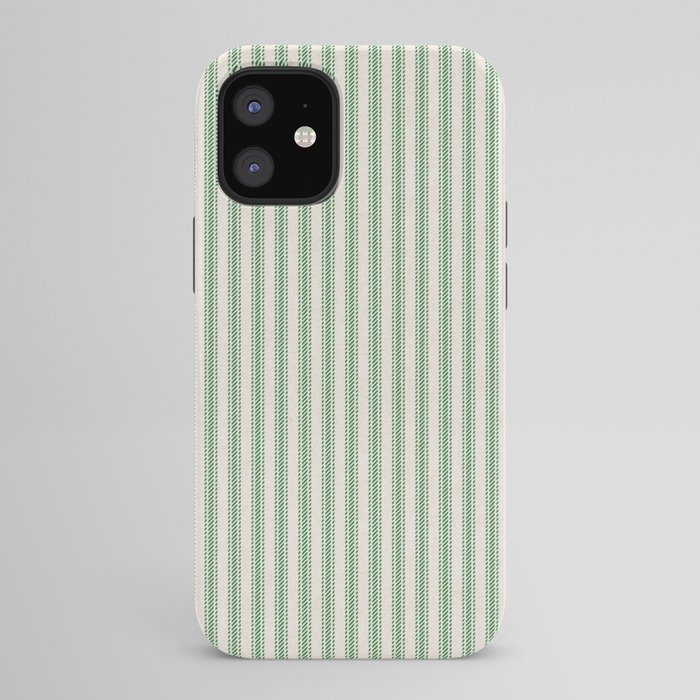 French Green Ticker Stripe iPhone Case