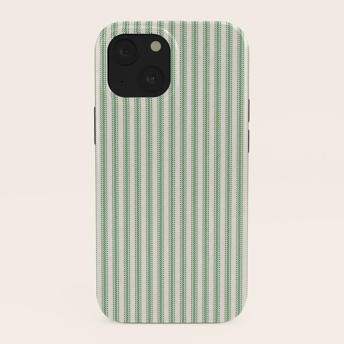 French Green Ticker Stripe iPhone Case