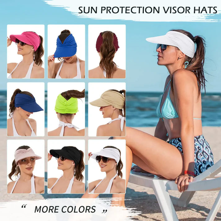 🔥Women's visor cap with UPF 50+ UV protection
