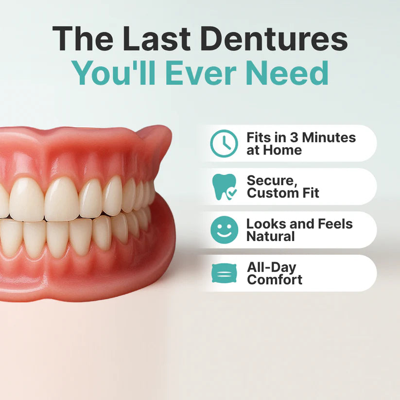 🔥🔥🔥Ends Today: 70% OFF!🦷BRONY™ Custom-Fit Full Functional Dentures Make you more confident