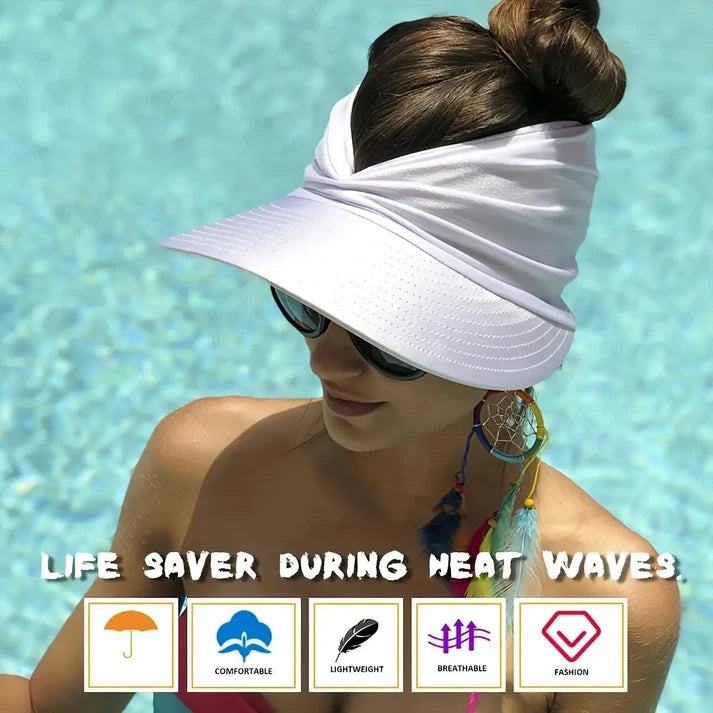 🔥Women's visor cap with UPF 50+ UV protection