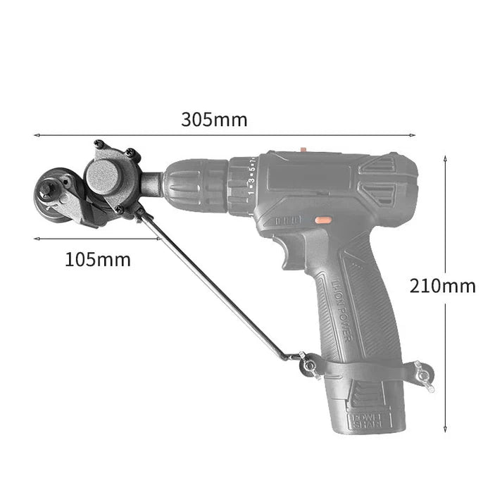 Electric drill with sheet metal cutter