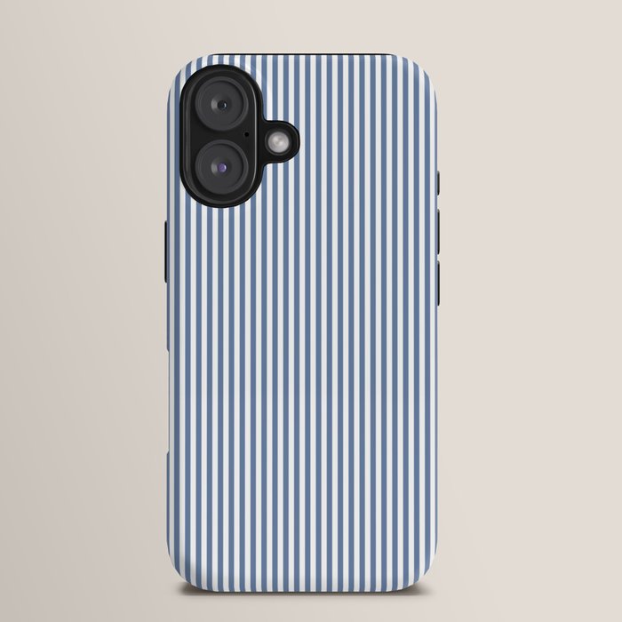 Blue Seersucker Stripe iPhone Case