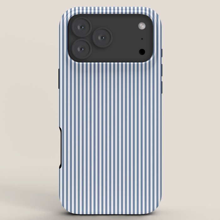 Blue Seersucker Stripe iPhone Case