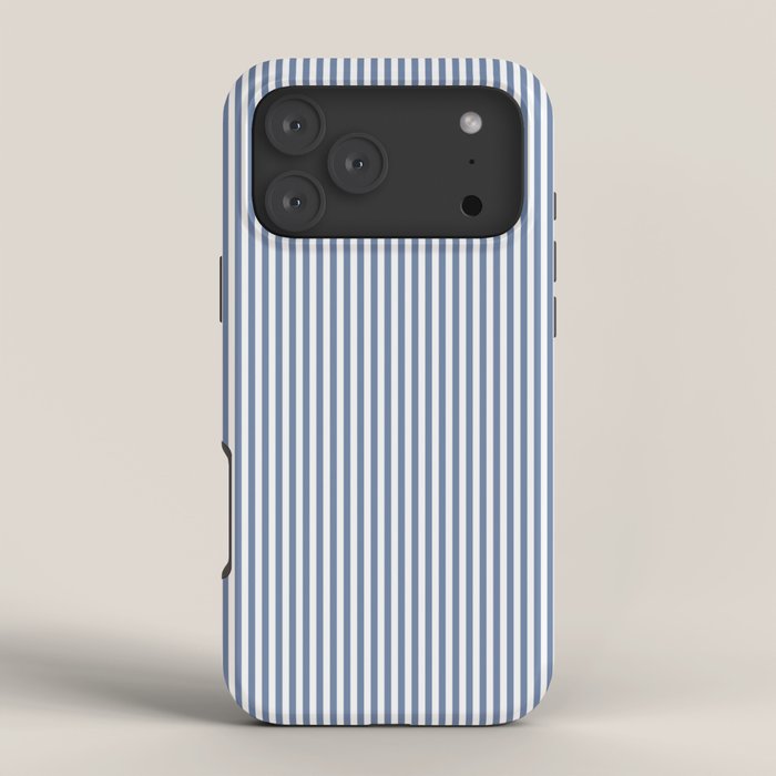 Blue Seersucker Stripe iPhone Case