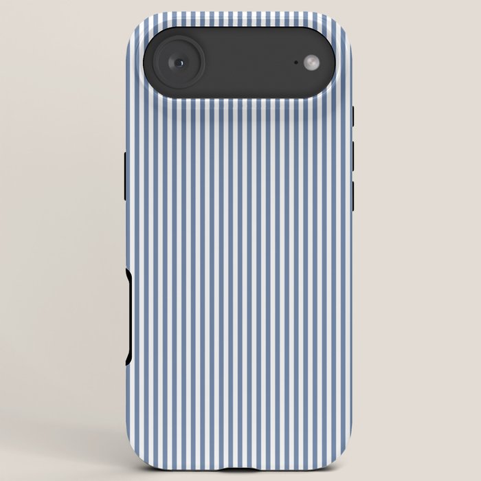 Blue Seersucker Stripe iPhone Case