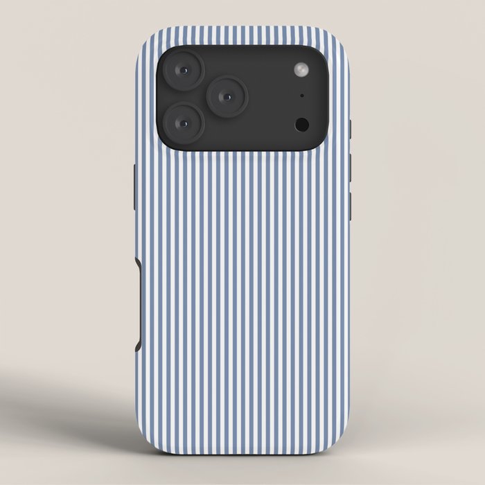 Blue Seersucker Stripe iPhone Case